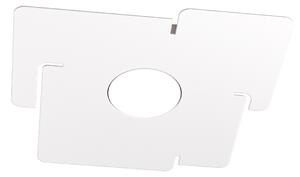 Plafoniera moderna top light echo 1161 1 gx53 led metallo bianco lampada soffitto - Top Light