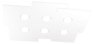 Plafoniera moderna top light echo 1161 6 gx53 led metallo bianco lampada soffitto - Top Light