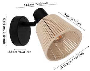 Eglo 44138 - Faretto da parete SEAGARD 1xE14/40W/230V beige/nero