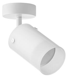 Plafoniera GU10 Orientabile da soffitto in Vetro Bianco