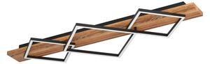 Eglo 901936 - Plafoniera LED BOYA 2xLED/13W/230V + LED/16W nero/marrone
