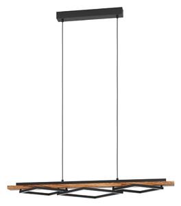 Eglo 901933 - Lampadario LED a sospensione su cavo BOYAL 2xLED/13W/230V+ LED/16W nero/marrone
