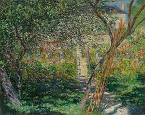 Riproduzione A Garden in Vetheuil Le Jardin de Vetheuil 1881, Claude Monet