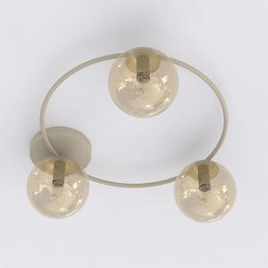 Lampada da soffitto in acciaio SOPRA 3 Mokka 3xE14