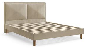 Letto matrimoniale imbottito beige imbottito con rete inclusa 180x200 cm Mara – Bobochic Paris
