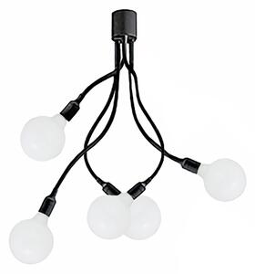 Plafoniera moderna perenz bulbo 6680 n led e27 lampada soffitto metallo gomma bracci orientabili multiluce - Perenz