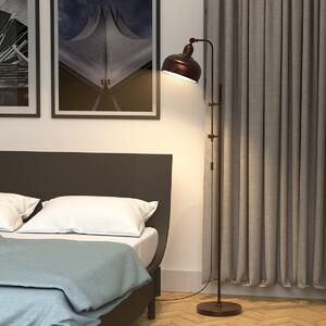 Costway Lampada da scrivania rustica con finitura in bronzo e struttura in metallo, Lampada da terra per soggiorno da letto e ufficio