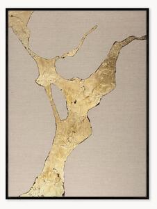 Quadro su tela dipinto a mano con cornice Wild Horizon Gold