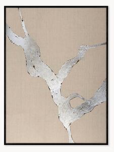 Quadro su tela dipinto a mano con cornice Wild Horizon Silver