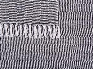 Coperta in cotone Nero 130 x 160 cm Copriletto boho stile costiero Beliani