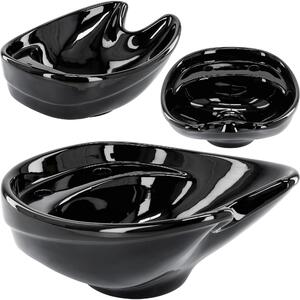 Bacinella lavatesta professionale in ceramica nera