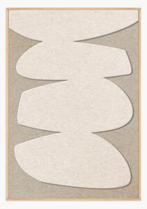 Quadro acustico incorniciato Stone Balance 1