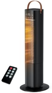 Ventilatore riscaldante, modello a torre, 2000 W, colore nero