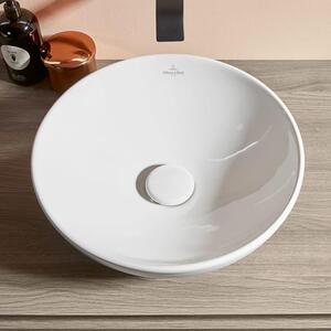 Villeroy & Boch Lavabo da appoggio Loop & Friends, 4A4501, 380 x 380 mm, rotondo, senza troppopieno, bianco alpino, 1 pz