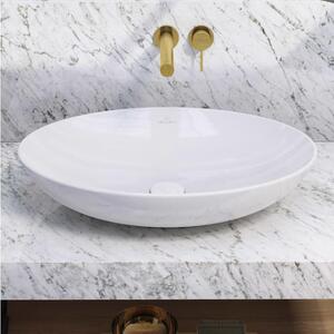 Villeroy & Boch Loop&Friends - Lavabo da appoggio, 560x380 mm, con sfioratore, CeramicPlus, bianco alpino 4A4700R1