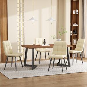 Fortuna Lai, tavolo da pranzo 117x68 cm, (1 unità), struttura in metallo. Tavolo da pranzo rettangolare, tavolo da cucina con effetto legno e gambe in metallo, ideale per la sala da pranzo o il soggiorno, colore nero/noce