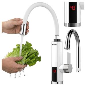 Scaldabagno istantaneo per rubinetto da cucina Vayox VA0204, con indicatore, erogatore flessibile bianco, 3000W, bianco