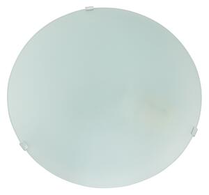 Plafoniera classico Pluton bianco, in cristallo, D. 25 cm