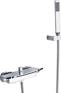 Rubinetto per lavabo, doppia funzione, a parete, cromo