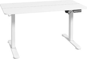 Fortuna Lai Scrivania regolabile in altezza 140x70 cm elettrica Scrivania per computer 4 memorie Ergonomica Seduta Scrivania in piedi Ganci Anti-collisione Bianca