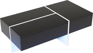 Tavolino Fortuna Lai - con sistema di illuminazione a LED controllato da app - nero