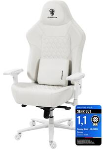 Sedia da gaming, portata fino a 200 kg, ergonomica, braccioli regolabili in 4 direzioni, colore bianco