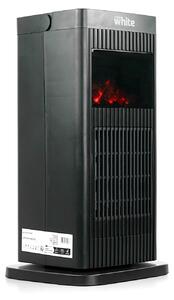 Stufa elettrica con effetto fiamma 3D, 900-1500 W, colore nero