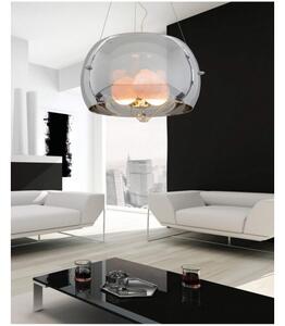 Lampadario Ideal Lux AUDI moderno a sospensione vetro Stilio Argento