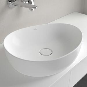 V&B lavabo da appoggio ANTAO 51x40cm, asimmetrico, senza sfioratore, bianco C-plus