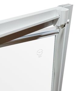 Box doccia con ingresso frontale porta battente battente Essential 70 cm, H 185 cm in vetro, spessore 4 mm serigrafato bianco