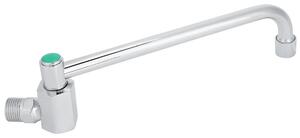 Rubinetto da cucina semiautomatico in lega di rame, montato a parete, ruotabile a 360 gradi (25 cm)