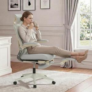 Sedia da ufficio ergonomica STILVORA, dotata di supporto lombare e poggiatesta 3D; sedia pieghevole con cuscino in schiuma e braccioli pieghevoli; sedia da scrivania con pedali