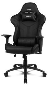 Sedia da gaming DR350, rivestita in ecopelle, con braccioli regolabili in 4 direzioni, colore nero/rosso
