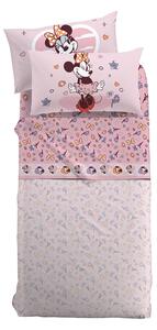Completo Lenzuola SINGOLO Minnie Love UNICA Cotone Caleffi