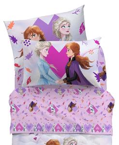 Completo Lenzuola SINGOLO Frozen Pink UNICA Cotone Caleffi