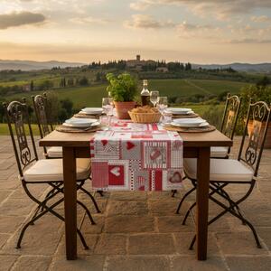 Runner patchwork rosso