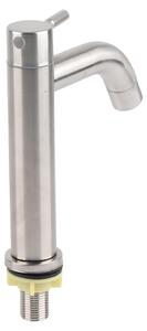 G1/2 Acciaio inossidabile spazzolato rubinetto singolo per acqua fredda Rubinetto per lavabo Accessori per bagno Cilindro (senza tubo)