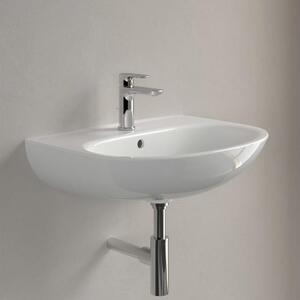 Lavabo Villeroy & Boch O.novo, 4A4060, 600 x 460 mm, ovale, vasca centrale, 1 foro per rubinetto (centrale, passante), con troppopieno, bianco alpino, 1 pz