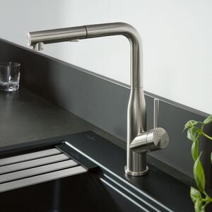 Villeroy & Boch Subway Style Shower - Miscelatore per lavello con doccia estraibile, acciaio inox 928500LC