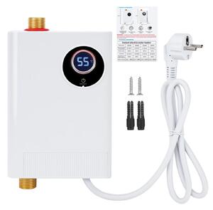 Scaldabagno istantaneo compatto, 3800 W, 220 V, da installare sotto il lavello, con display LCD