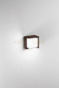Fonte square applique da esterno 4000k 780lm 12w ip65 corten 16x16cm