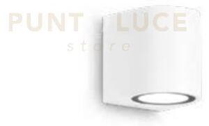 Applique zeno round bianco 1 luce attacco gu10 ip65 h.8cm