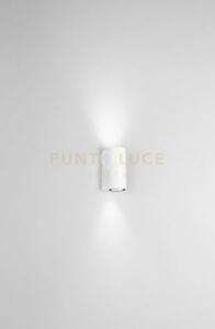 Applique zeno round bianco 2 luci attacco gu10 ip65 biemissione