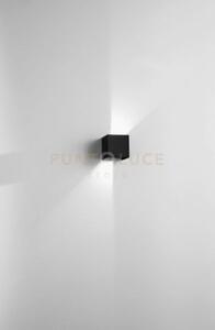 Applique cube 3000k 10w 720lm nero 10x10cm ip65