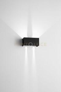Double cube applique da esterno 20w 1540lm 4000k ip65 nero 20x10cm
