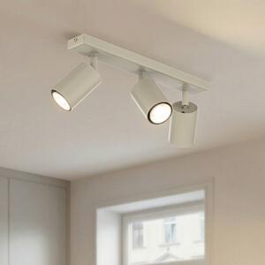 Faretto da soffitto Zoom, a 3 luci, grigio-beige, acciaio, GU10 Zoom SIGMA, dimmerabile, Crema / Ambra, Soggiorno / Sala da pranzo, Metallo, Moderno, Faretto