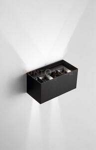 Double cube applique da esterno 20w 1490lm 3000k nero 20x10cm