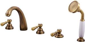 Miscelatore per vasca 5 fori retro ROMANTIC in cromo, ottone o oro RAV SLEZAK