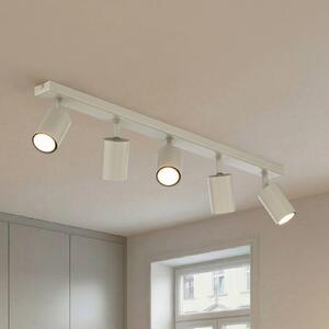 Faretto da soffitto Zoom, a 5 luci, grigio-beige, acciaio, GU10 Zoom SIGMA, dimmerabile, Crema / Ambra, Soggiorno / Sala da pranzo, Metallo, Moderno, Faretto