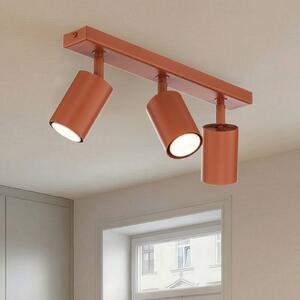 Faretto da soffitto Zoom, a 3 luci, rosso, acciaio, GU10 Zoom SIGMA, dimmerabile, Rosso, Soggiorno / Sala da pranzo, Metallo, Moderno, Faretto